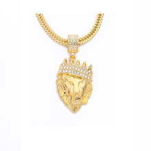 Wholesale Men Iced Out Alloy Gold Necklace, Death Row Records Ruby Jewelry Gold Pendant Hip Hop Necklace